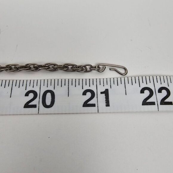 Vtg JJ Jonette Large Pewter Fish Pendant Necklace Open Mouth Red Rhinestone Eye - Picture 12 of 15